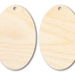 Unfinished Wood Oval Earring Blank Pair - DIY Jewelry Craft - Available in 1" to 3"