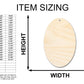Unfinished Wood Oval Earring Blank Pair - DIY Jewelry Craft - Available in 1" to 3"