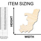 Unfinished Wood Republic of the Congo Country Shape - African Craft - up to 46" DIY
