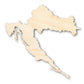 Unfinished Wood Croatia Country Shape - European Craft - up to 46" DIY