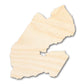 Unfinished Wood Djibouti Country Shape - East African Craft - up to 46" DIY