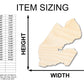 Unfinished Wood Djibouti Country Shape - East African Craft - up to 46" DIY
