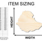 Unfinished Wood Ethiopia Country Shape - East African Craft - up to 46" DIY