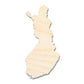 Unfinished Wood Finland Country Shape - Scandinavian Craft - up to 46" DIY