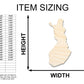 Unfinished Wood Finland Country Shape - Scandinavian Craft - up to 46" DIY