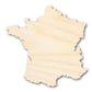 Unfinished Wood France Country Shape - European Craft - up to 46" DIY