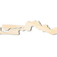 Unfinished Wood Gambia Country Shape - West African Craft - up to 46" DIY