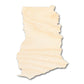 Unfinished Wood Ghana Country Shape - West African Craft - up to 46" DIY