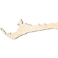 Unfinished Wood Grand Bahama Island Country Shape - Caribbean Craft - up to 46" DIY
