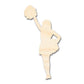Unfinished Wood Cheerleader Silhouette | DIY Cheer Craft Cutout | up to 46" DIY