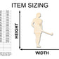 Unfinished Wood Field Hockey Player Silhouette | DIY Sports Craft Cutout | up to 46" DIY