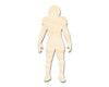 Unfinished Wood Football Player Silhouette | DIY Sports Craft Cutout | up to 46" DIY