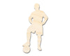 Unfinished Wood Soccer Player Silhouette | DIY Sports Craft Cutout | up to 46" DIY