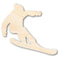 Unfinished Wood Snowboarder Silhouette | DIY Winter Sports Craft Cutout | up to 46" DIY
