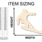 Unfinished Wood Snowboarder Silhouette | DIY Winter Sports Craft Cutout | up to 46" DIY