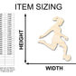 Unfinished Wood Soccer Player Silhouette | DIY Sports Craft Cutout | up to 46" DIY