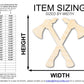 Unfinished Wood Crossed Tomahawks Shape | Native American | Craft Cutout | up to 46" DIY
