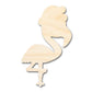 Unfinished Wood Christmas Flamingo Silhouette | DIY Christmas in July Craft Cutout | up to 46" DIY