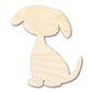 Unfinished Wood Cute Sitting Dog Silhouette | DIY Dog Craft Cutout | up to 46" DIY