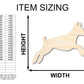 Unfinished Wood Jumping Agility Dog Silhouette | DIY Dog Craft Cutout | up to 46" DIY