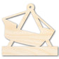 Unfinished Wood Pirate Ship Ride Shape | Amusement Park | Craft Cutout | up to 46" DIY