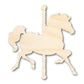 Unfinished Wood Carousel Horse Shape | Amusement Park | Craft Cutout | up to 46" DIY
