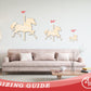 Unfinished Wood Carousel Horse Shape | Amusement Park | Craft Cutout | up to 46" DIY