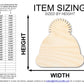 Unfinished Wood Winter Hat Silhouette | DIY Winter Craft Cutout | up to 46" DIY