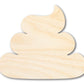 Unfinished Poop Shape | Craft Cutout | up to 46" DIY
