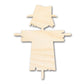 Unfinished Wood Scarecrow Shape | DIY Fall Harvest Craft Cutout | up to 46" DIY
