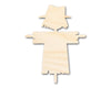 Unfinished Wood Scarecrow Shape | DIY Fall Harvest Craft Cutout | up to 46" DIY