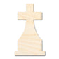 Unfinished Wood Tombstone Cross Shape | Craft Cutout | up to 46" DIY