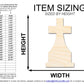 Unfinished Wood Tombstone Cross Shape | Craft Cutout | up to 46" DIY