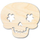 Unfinished Wood Flower Skull Shape | DIY Day of the Dead Craft Cutout | up to 46" DIY