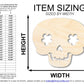 Unfinished Wood Flower Skull Shape | DIY Day of the Dead Craft Cutout | up to 46" DIY