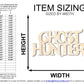 Unfinished Wood Ghost Hunter Shape | Craft Word Cutout | up to 46" DIY