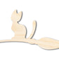 Unfinished Wood Cat on Broom Shape | DIY Halloween Cat Craft Cutout | up to 46" DIY