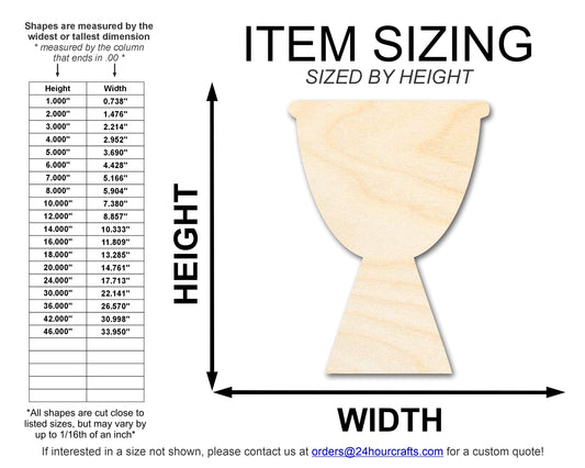 Unfinished Wood Unity Cup Silhouette | DIY Kwanzaa Craft Cutout | up to 46" DIY
