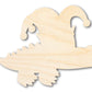 Unfinished Wood Alligator Jester Shape | Mardi Gras | DIY Craft Cutout | up to 46" DIY