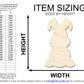 Unfinished Sitting Bunny Silhouette | Easter | DIY Craft Cutout | up to 46" DIY
