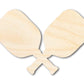 Unfinished Crossed Pickleball Paddle Shape | DIY Craft Cutout | up to 46" DIY
