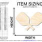 Unfinished Crossed Pickleball Paddle Shape | DIY Craft Cutout | up to 46" DIY