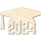 Unfinished 2024 Graduation Cap Shape | DIY Craft Cutout | up to 46" DIY