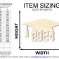 Unfinished 2024 Graduation Cap Shape | DIY Craft Cutout | up to 46" DIY