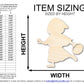 Unfinished Little Red Riding Hood Wood Cutout Shape | DIY Craft Cutout | up to 46" DIY