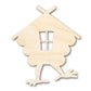 Unfinished Baba Yaga House Wood Cutout Shape | DIY Craft Cutout | up to 46" DIY