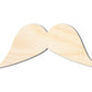 Unfinished Mustache Silhouette | DIY Craft Cutout | up to 46" DIY