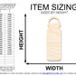 Unfinished Travel Bottle Silhouette | DIY Craft Cutout | up to 46" DIY