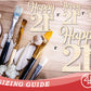 Unfinished Happy Twenty First Shape | DIY Craft Cutout | up to 46" DIY