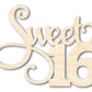 Unfinished Sweet Sixteen Shape | DIY Craft Cutout | up to 46" DIY